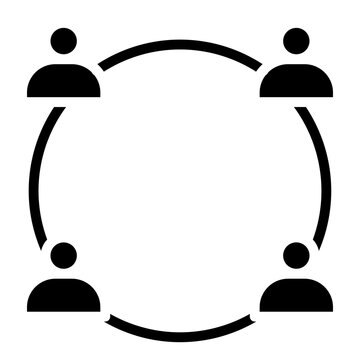 Remote Collaboration Vector Glyph Icon Design
