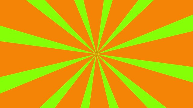 Abstract radial lines animation loop background in orange cartoon comic style, rotating dynamic motion design. 4K Motion Graphics Video