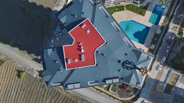 Aerial Video of Reinforced Frame With Balanced Proportions