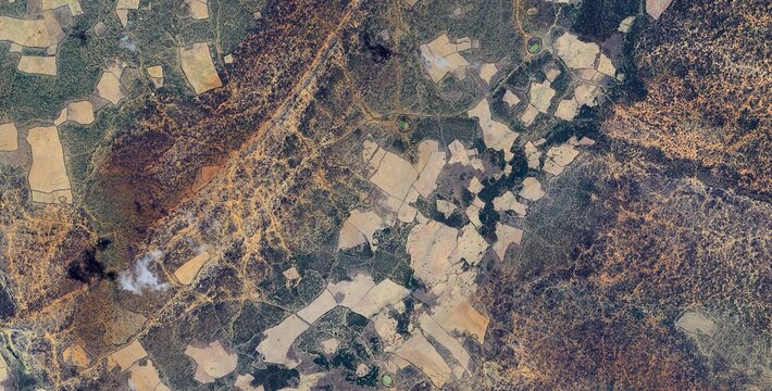 Somalia Bay Bakool Sorghum Farmland Deforestation Satellite Image