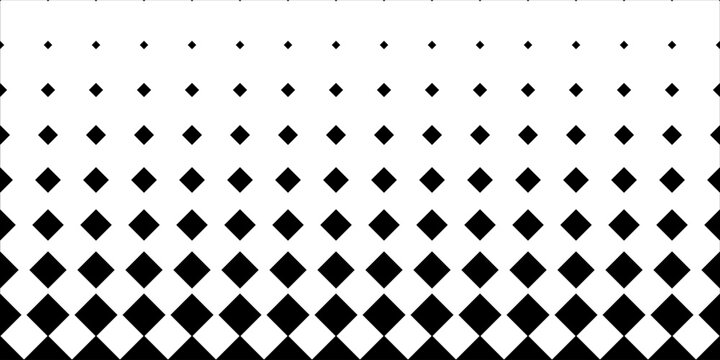 Abstract black and white halftone diamond pattern with gradient transition effect. Vektor ini cocok untuk web, presentasi, iklan, teknologi, sport dan lain-lain