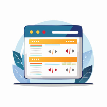 Web Development and Coding Interface Illustration