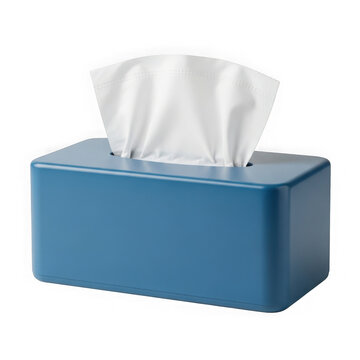 Blue tissue box with tissues
