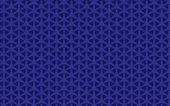 Geometric triangle dark blue color seamless pattern, seamless pattern with blue triangle