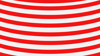 Obraz premium Curved Red and White Stripes Background, Abstract Candy Cane Pattern with Grainy Texture