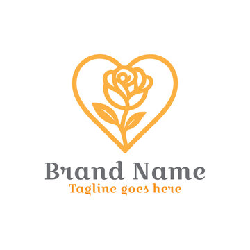 Abstract logo design featuring a red heart shape as a romantic vector illustration symbol for business branding or a happy Valentine day greeting card template.