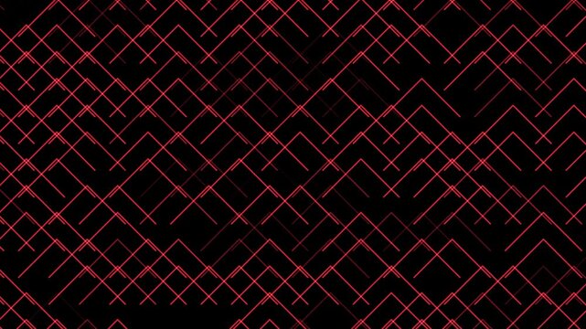 seamless pattern with red squares motion background video. lines pattern motion video background.