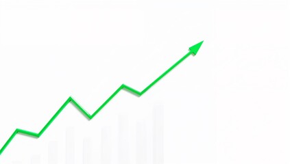 Obraz premium Business Growth Chart with Increasing Financial Graph and Rising Arrow