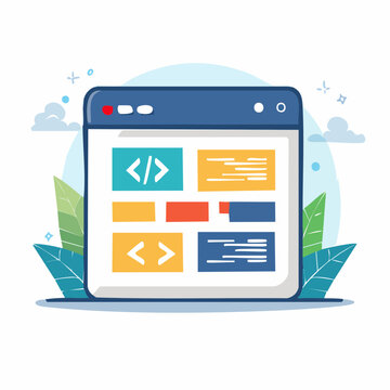 Web Development and Coding Concept Illustration