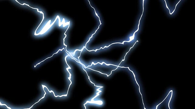 Cartoon lightning energy burst flash FX with electric thunder sparks, hand drawn plasma explosion effects, glowing storm boom animation overlay for cinematic VFX and gaming backgrounds 4k