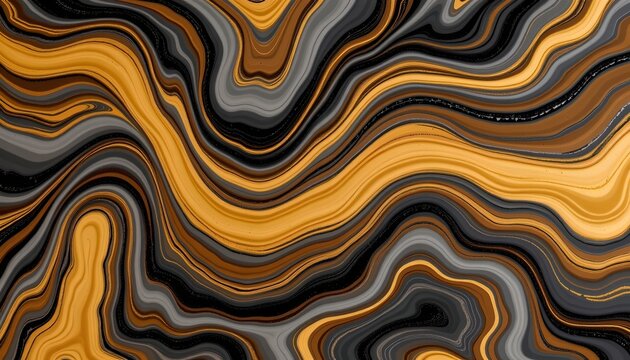 Abstract Metallic Flow Rich Gold and Bronze Tones