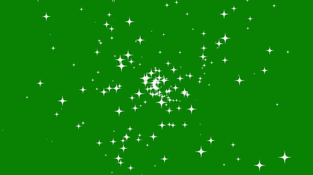 fast digital glitter particle animation, minimalist white star twinkle loop, clean line glitter animation, modern vector sparkle doodle, flat graphic design light trail, simple glowing motion,