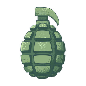 Military Hand Grenade Illustration Hand drawn