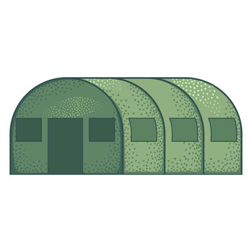 Military Barracks Tent Illustration