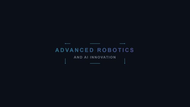 advanced robotics and ai innovation text animation
