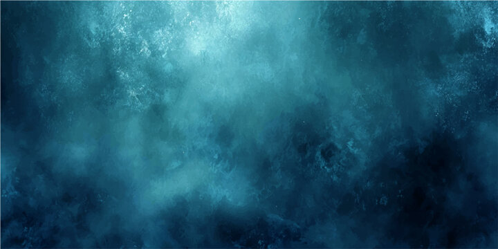 Abstract blue and teal smoke or cloud texture with bright light source in upper left corner creating atmospheric and moody abstract background with intricate patterns.