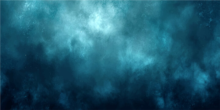 Abstract blue stormy cloud formation with atmospheric texture and light effects.