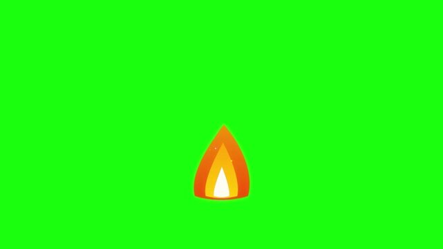 Animated fire flame loop green screen overlay effect