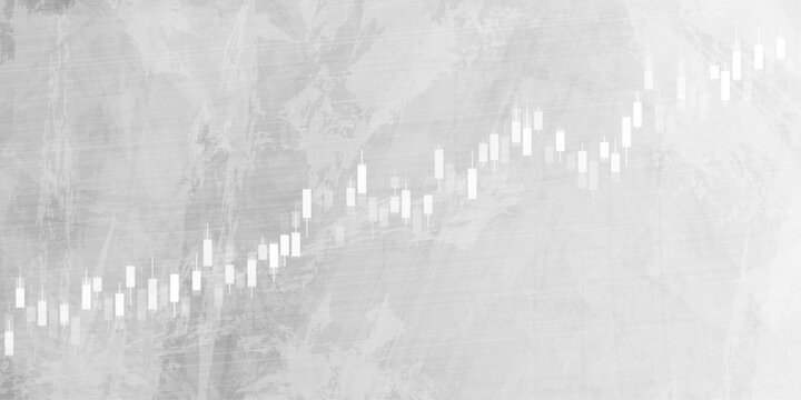 Abstract grunge grey growing financial graph chart background
