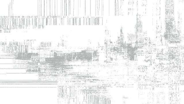 Glitchy distorted digital image with vertical and horizontal lines and pixels abstract error