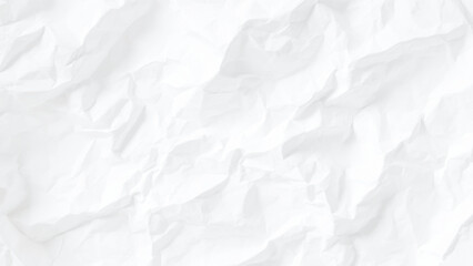 Fototapeta premium Crumpled white paper texture with creases and folds