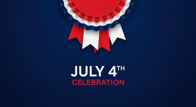 Celebrate Independence Day with a patriotic red, white, and blue rosette design
