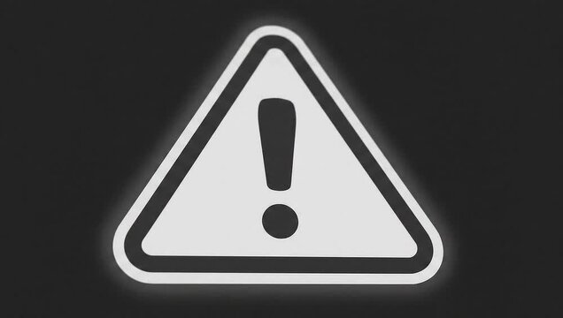 Warning Sign Animation - A Cautionary Visual for Safety and Awareness.