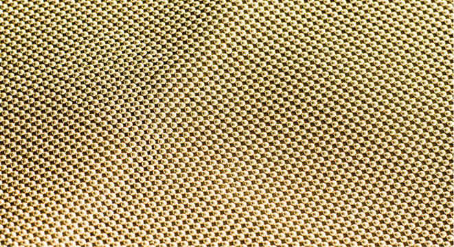 Close up of beige fabric texture with small holes and natural woven pattern