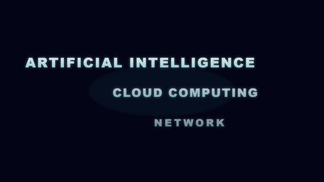 artificial intelligence cloud computing network text style