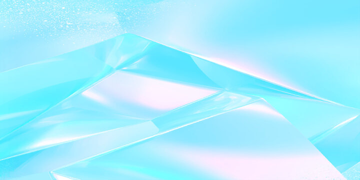 Vector illustration of shiny gradient blue crystal or ice cube on sparkling background for luxury or winter concepts