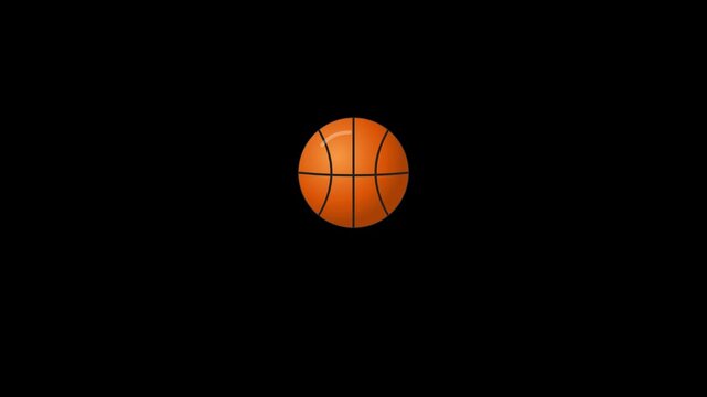 bouncing basketball sports icon green screen video graphic