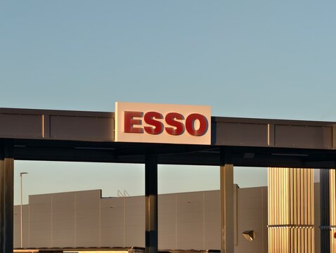 &Oslash;stfold, Norway-Nov.25th 2025: ESSO company brand logo
