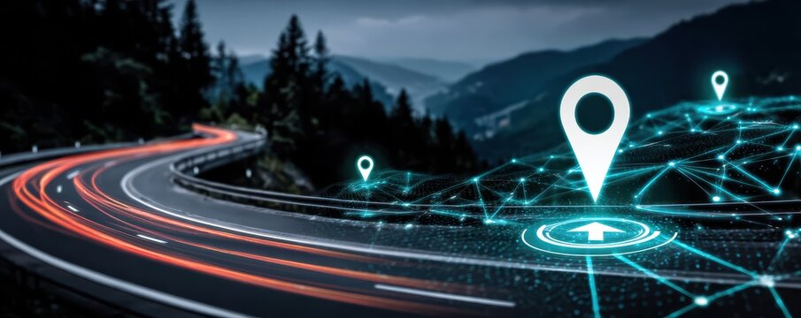 Locate the road on the navigation map, then follow the arrow direction along the path to the specified location.