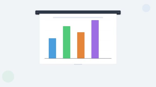 business presentation projector screen data analysis graphic