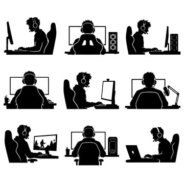 Gaming Icons Set &ndash; Video Game Controller, Esports and Entertainment Pictograms