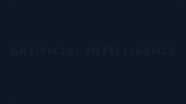 clean minimal artificial intelligence startup intro text