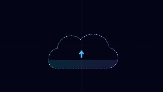cloud computing data upload transfer network tech graphic
