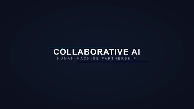 collaborative ai human machine partnership text animation