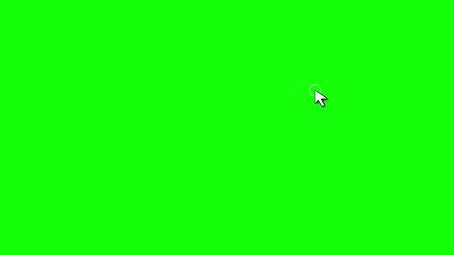 computer mouse cursor click animation green screen overlay