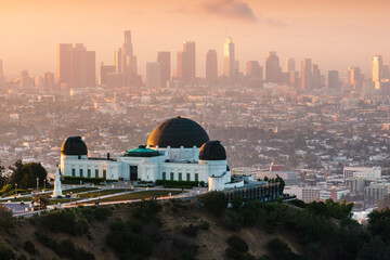 Aerial view of Los Angeles city from Griffith Observatory, California. © Chenxiaoyang
