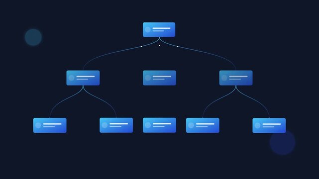corporate hierarchy organization chart team structure animation