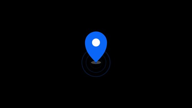corporate location map pin pulse business address animation