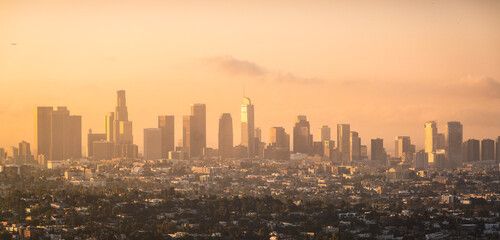 Sunset view of Los Angeles City from Griffith Observatory, USA © Chenxiaoyang
