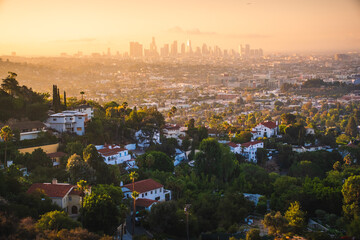 Sunset view of Los Angeles City from Griffith Observatory, USA © Chenxiaoyang