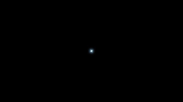 Animation of twinkling star sparkles on black background 4k video , night sky. looping animation. white cartoon, flat, vector, doodles style stars