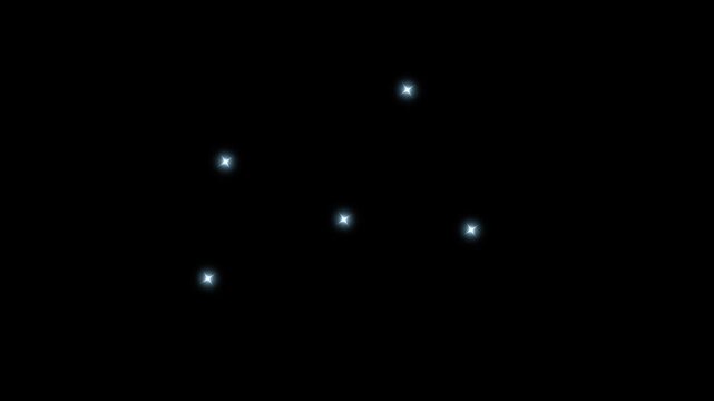 twinkling light animation,shining retro doodle cartoon vector sparkles .Bright shiny twinkling stars in the night sky. black screen background.4K video