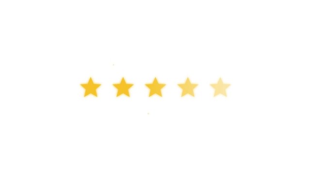 customer feedback rating stars business review animation