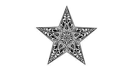 Obraz premium Intricate Starburst Mandala Design