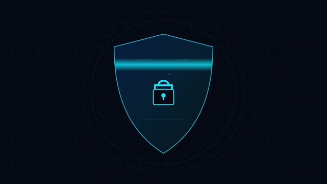 Cyber Security Digital Shield Protection Network Lock