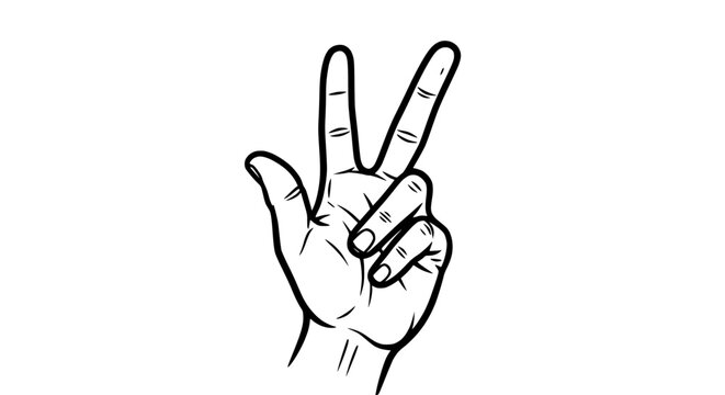 Hand Showing Victory Sign